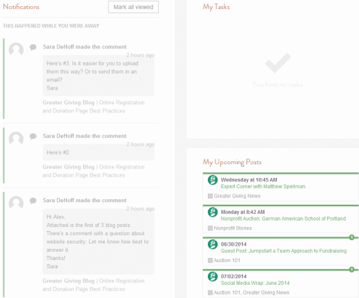 Greater Giving CoSchedule Screen Shot