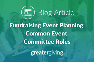Fundraising Event Planning: Common Event Committee Roles