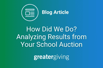 Analyzing Results from Your School Auction