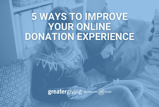 5 ways to improve your online donation experience