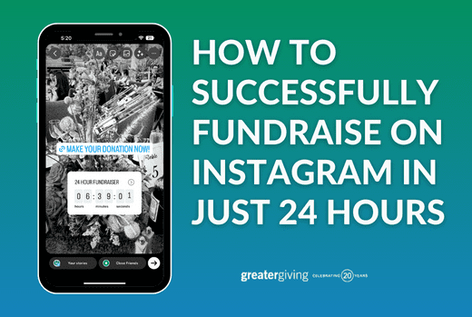 24-hour fundraiser on Instagram