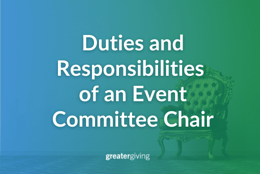 Duties and Responsibilities of an Event Committee Chair description