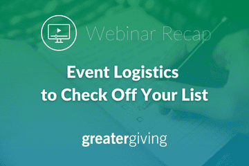 event planning logistics for your fundraising event