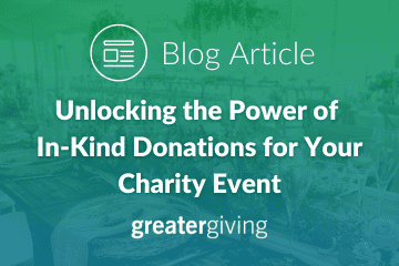 unlocking In-Kind Donations
