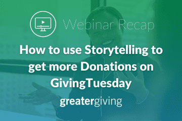 Storytelling to get DOnations for GivingTuesday
