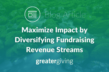 Maximize Impact by Diversifying Fundraising Revenue Streams