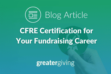 CFRE Certification for Your Fundraising Career