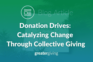Donation Drives