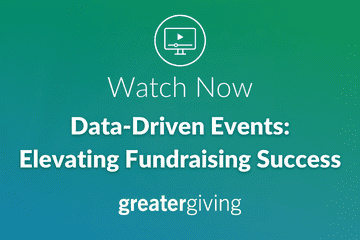Watch the webinar Data-Driven Events: Elevating Fundraising Success