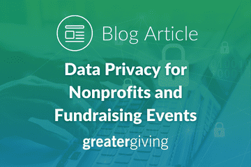 Blog post for Data Privacy for Nonprofits and Fundraising Events