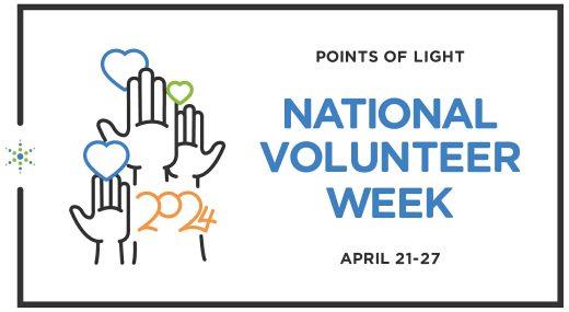 The theme for National Volunteer Week is Celebrate Service – an opportunity to shine a light on the people and causes that inspire us to serve.
