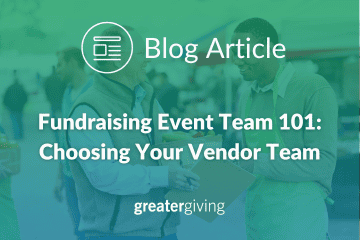 Fundraising Event Team 101: Choosing Your Vendor Team