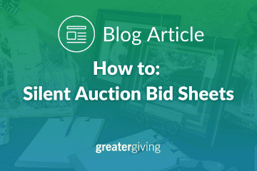 How to: Silent Auction Bid Sheets