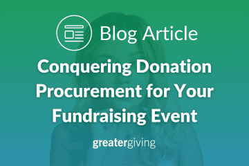 Conquering Donation Procurement for Your Fundraising Event