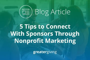 Feature image for our blog post on connecting with sponsors through nonprofit marketing