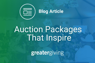 article title "Auction Packages that Inspire"