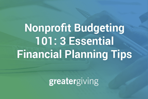 The title of the post: “Nonprofit Budgeting 101: 3 Essential Financial Planning Tips.