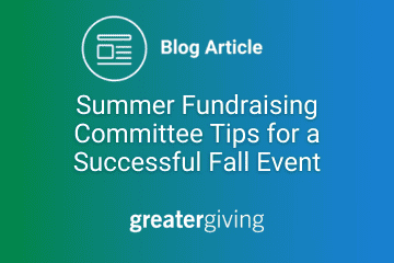 Blog post title Summer Fundraising Committee Tips for a Successful Event
