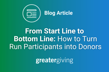 blog title. From Start Line to Bottom Line: How to Turn Run Participants into Donors