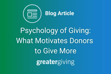 Donor Psychology of Giving Blog post title image