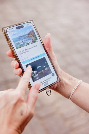 Mobile bidding on phone and fundraising Events - Jonah and Lindsey
