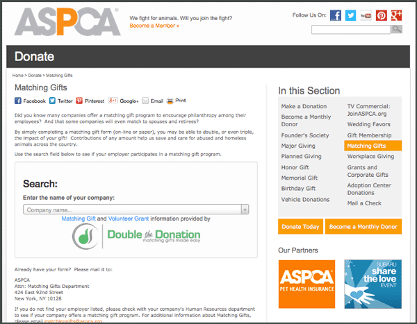 ASPC Embed Matching Gifts