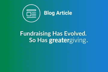 Blog Title: Greater Giving Evolved