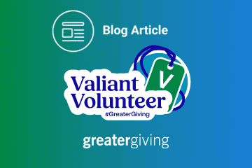 Blog article title Valiant Volunteer Event Archetype