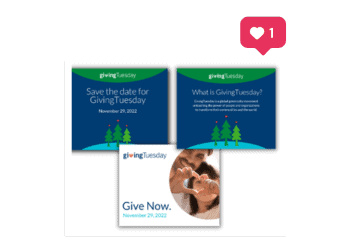 GivingTuesday graphics for social media